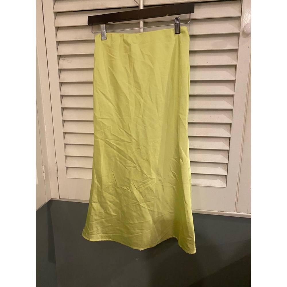 Lime green maxi skirt